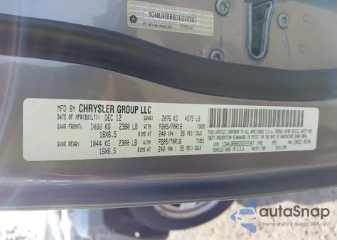 2013 Jeep Patriot Sport from USA, damaged, VIN 1C4NJRBB6DD222207